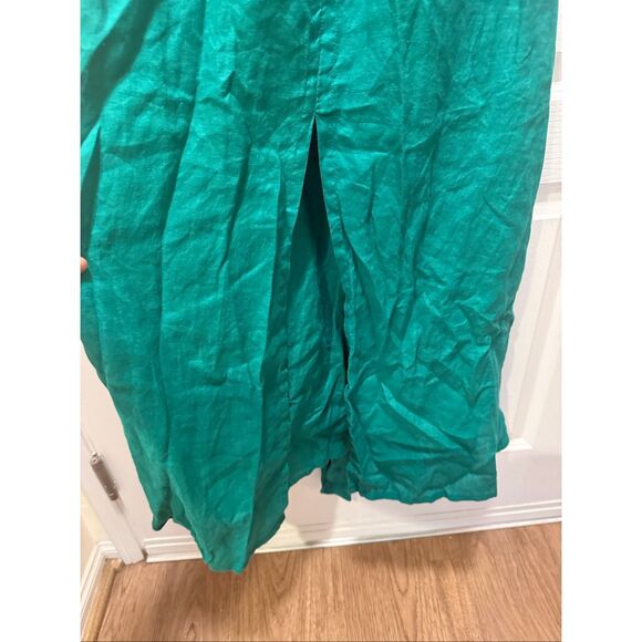 Sea Lustre Lucia Maxi Dress Green  Linen Summer Resort Boho Vacation Size S/M NW - Picture 8 of 8